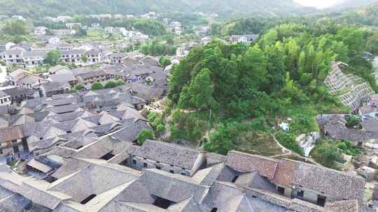 湖南岳阳市张谷英村大景航拍