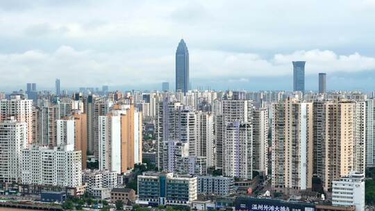 航拍温州城市风景