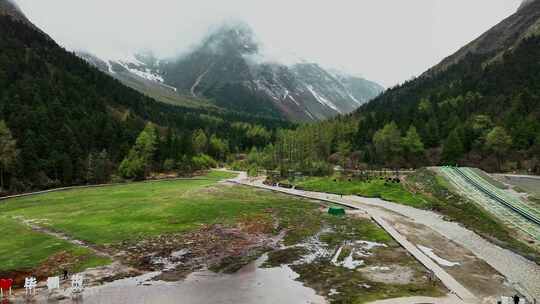 4K航拍四川阿坝州毕棚沟风景