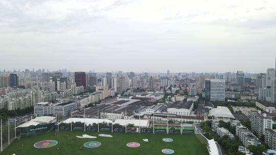 上海杨浦区黄兴全民体育公园4K航拍