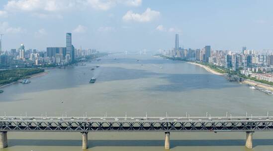 武汉长江大桥大气延时宣传片视频素材模板下载
