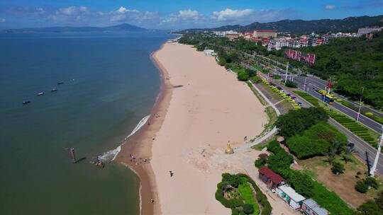 厦门航拍环岛路海边风景