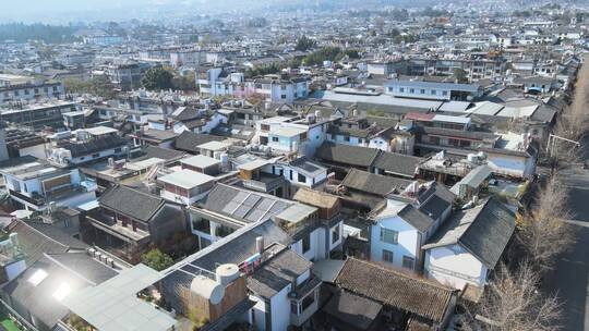 大理古城区城市建筑航拍