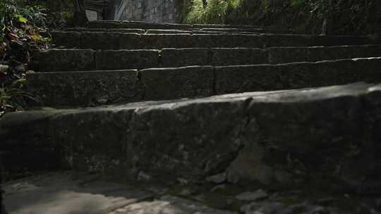 【正版素材】台阶石阶楼梯步道古道