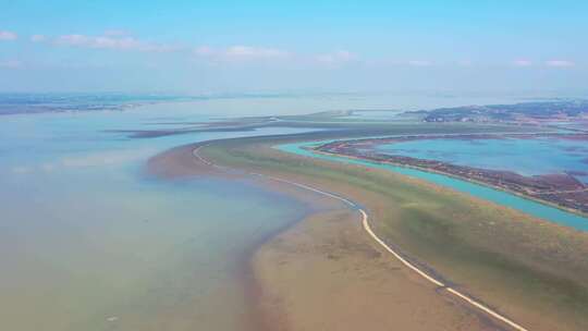 安徽湿地池州市东至县升金湖航拍