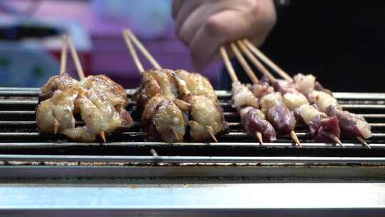 烧烤 烤羊肉串 羊肉 美食 夜宵 夜生活