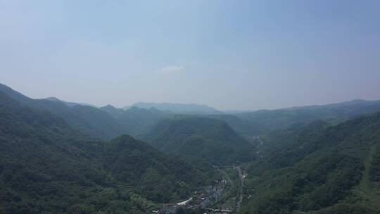 航拍浙江绍兴新昌天姥山群山