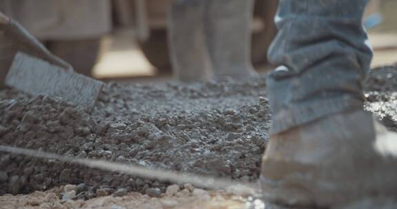工地上的石子水泥