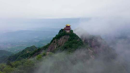 南五台山 钟南山 秦岭 云海 蓝天白云 穿云