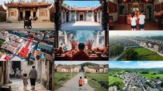 潮汕闽南古建筑与民俗活动高清在线视频素材下载