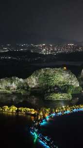 竖屏肇庆七星山夜景