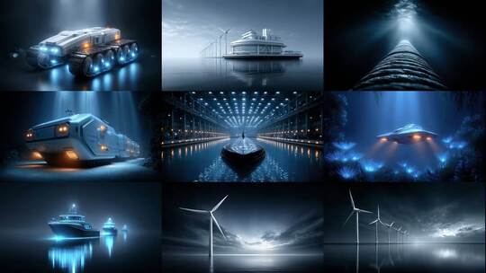 海洋科技装备海面工业创新力量高清在线视频素材下载