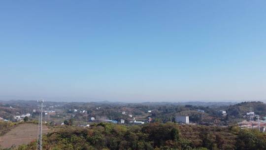 航拍湖北宜昌夷陵区乡村建设