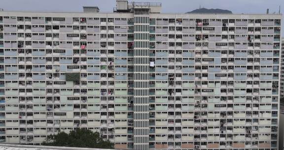 香港黄大仙区彩虹村航拍