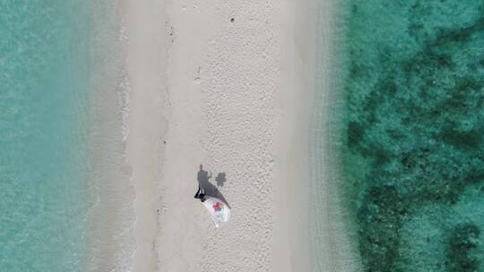 西沙群岛南海岛礁大海航拍视频素材模板下载