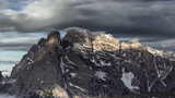 意大利多洛米蒂山脉上的延时云景高清在线视频素材下载