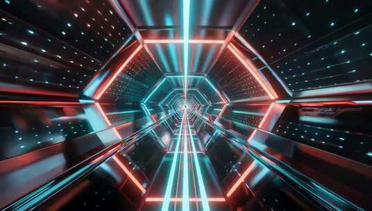 未来感科技光线隧道场景