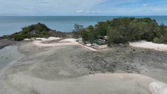 泰国苏梅岛波普海滩海湾航拍自然景观