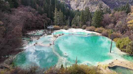 秋天的四川阿坝神仙池景区