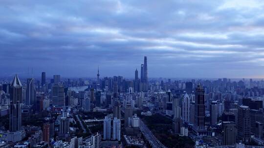 上海CBD航拍风光