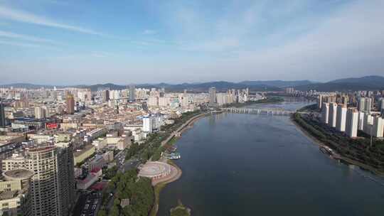 吉林市城市建筑风光航拍