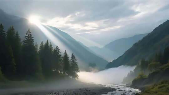 云海日出下的自然风光合集