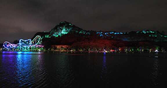 唯美苏州高新区狮山文化广场夜景