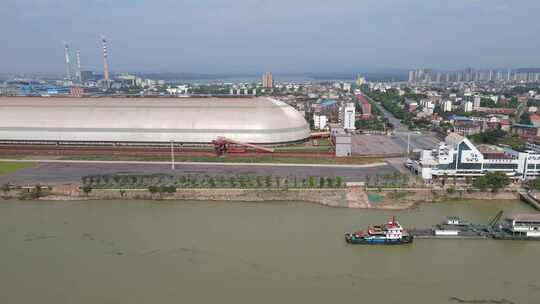 湖南岳阳城市风光航拍