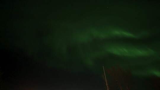 冰岛夜空中用建筑物和北极光照亮塞尔福斯城
