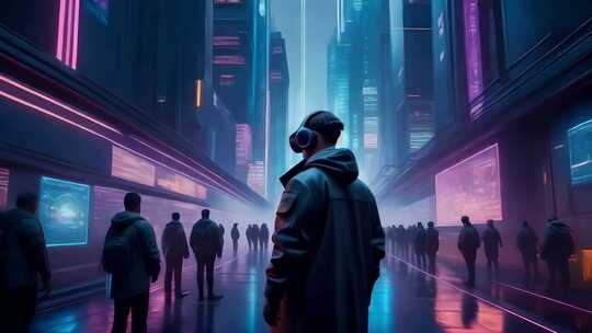 科幻未来黑客VR虚拟现实