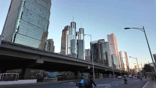 北京cbd城市生活街景