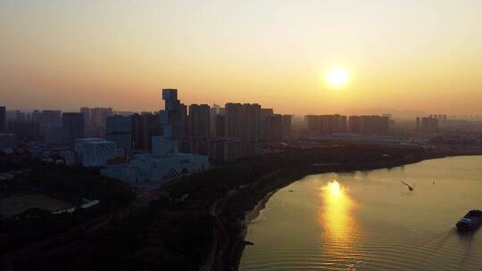 广东省佛山市城市风光航拍视频素材模板下载
