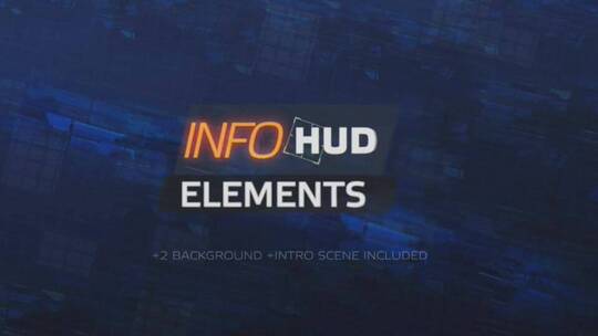 简约图形信息Hud元素模拟展示AE模板