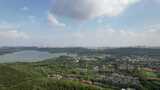 航拍武汉东湖磨山历史古建筑楚天台景观高清在线视频素材下载
