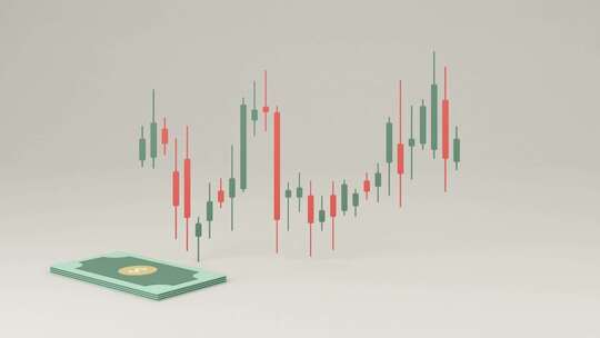 金融与股市图的概念3d渲染