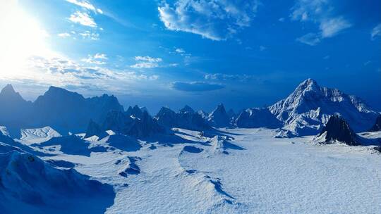 冬日的雪山