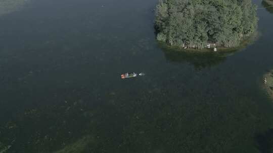 成都 北湖公园 航拍 湖景 湖面