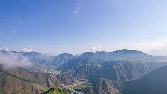 8K甘南自然风光山峰草甸航拍延时