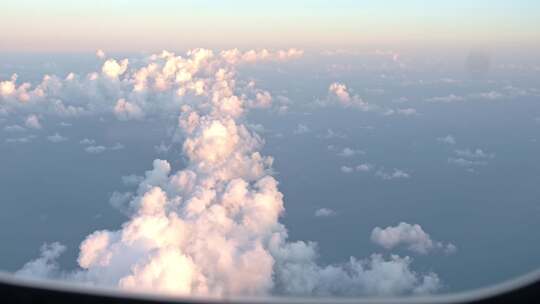 飞机，云，飞行，飞行