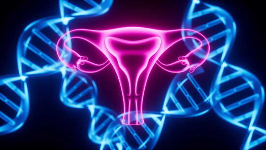 子宫与DNA 生物概念动画视频素材模板下载