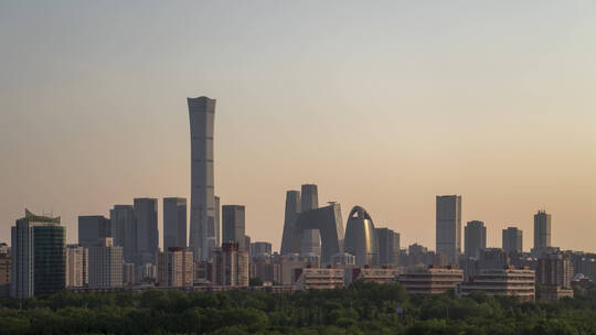 北京国贸CBD中国尊延时日变夜视频素材模板下载