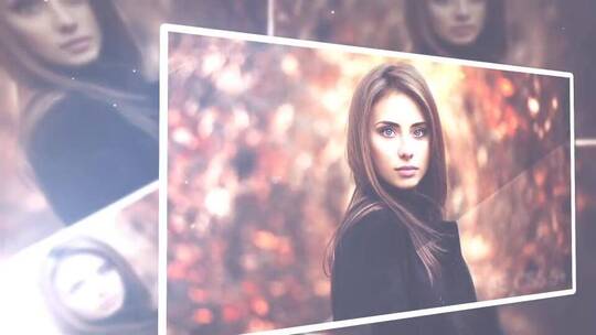 唯美简约动感浪漫幻灯片文本相册展示AE模板