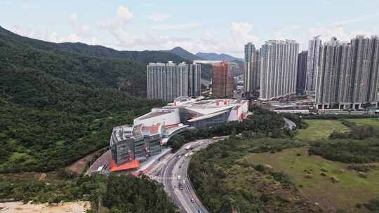 一架无人机在中国香港将军澳邵氏电视演播室上空拍摄。