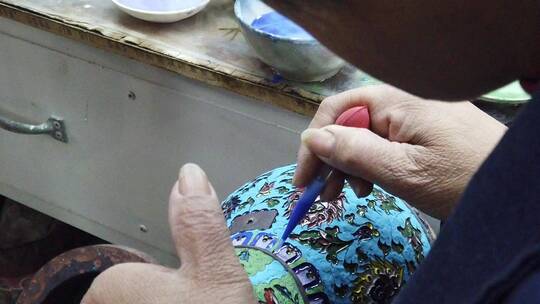 景泰蓝1080P慢动作DJI pocket素材