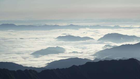 贵州铜仁市梵净山云海风光4k