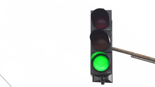 道路口的交通灯颜色变化视频素材模板下载