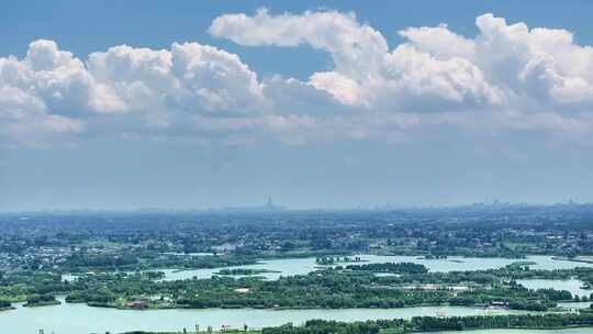 航拍蓝天白云云海延时空景