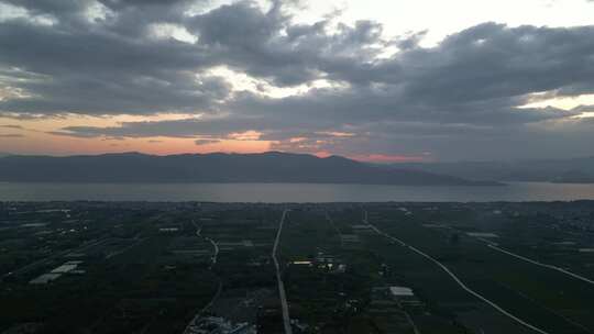 航拍云南大理古城4A景区全景