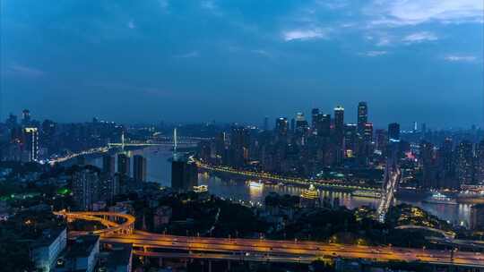 日转夜重庆全景