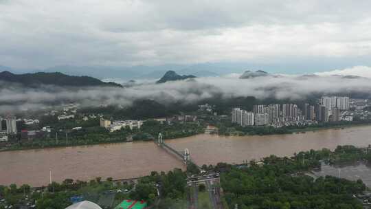 2024年6月下旬黄山市暴雨后洪水来袭